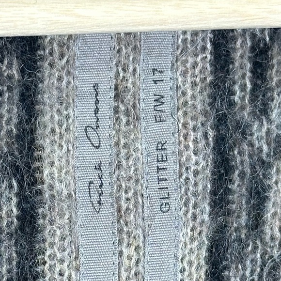 Rick Owens Glitter FW17 Mohair Merino Wool Draped Cardigan Black Beige- one size - Picture 7 of 8